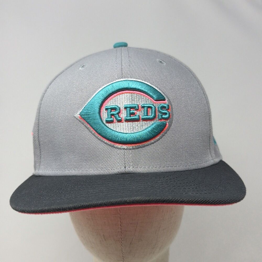 New Era Cincinnati Reds 59FIFTY 150th Anniversary Fitted Hat Gray Pink 7 5/8